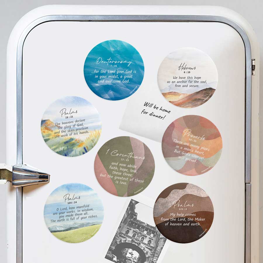 christian button magnets with bible verse cover image