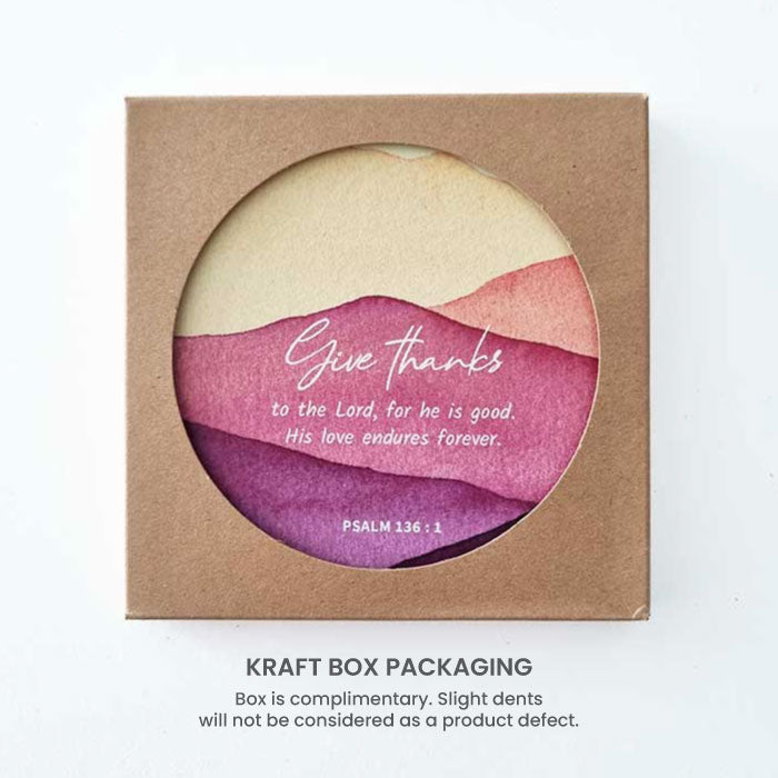 christian ceramic coaster with kraft box packaging