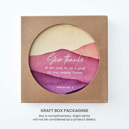 christian ceramic coaster with kraft box packaging