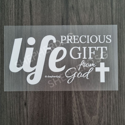 christian decal life precious gift