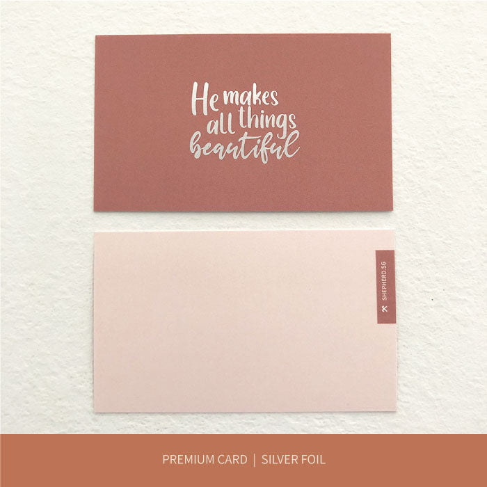 christian gift cardhe makes all things beautiful
