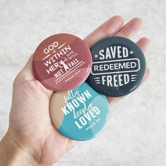 christian pin badge cover image