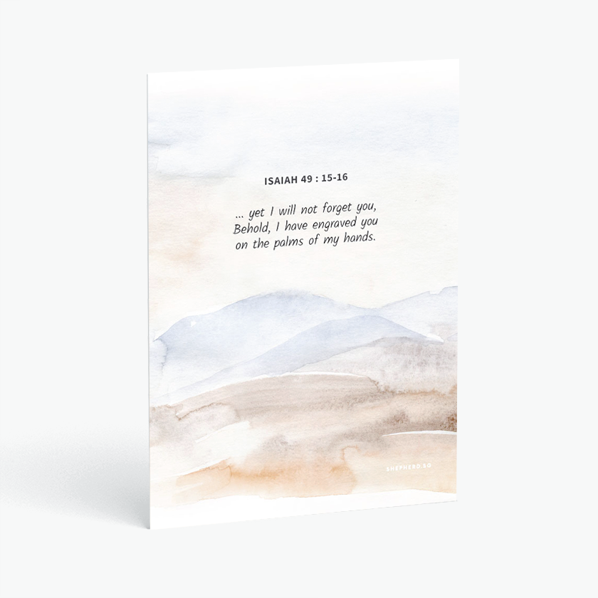 christian postcards Isaiah 49:15-16