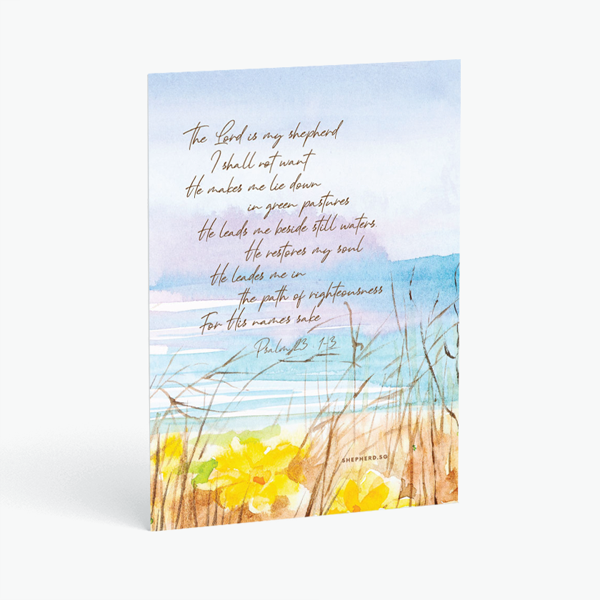 christian postcard bible verse the lord is my shepherd