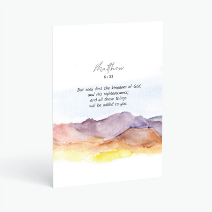 christian postcard bible verse seek first the kingdom of God