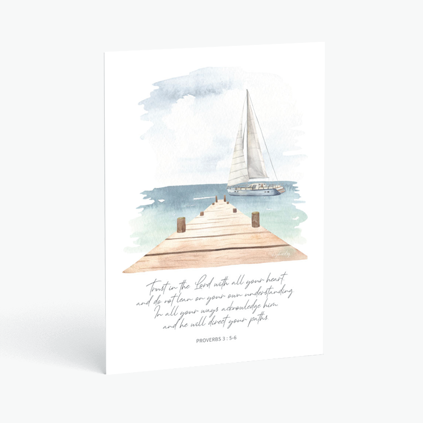 christian postcard bible verse trust in the lord with all your heart