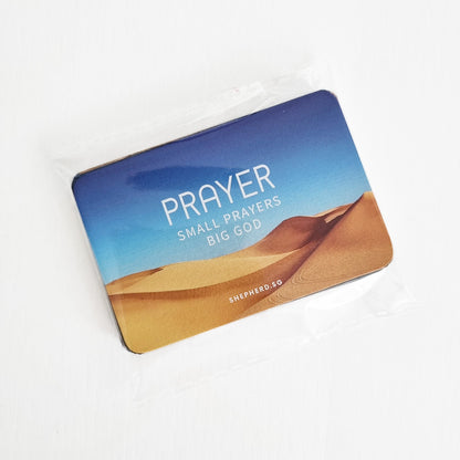 christian prayer cards set packaged in OPP plastic on a white background