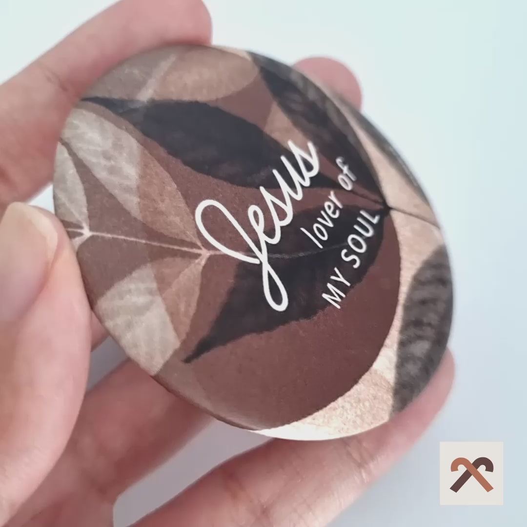 video showing 360 degree view of christian pin badge designed by shepherd.sg