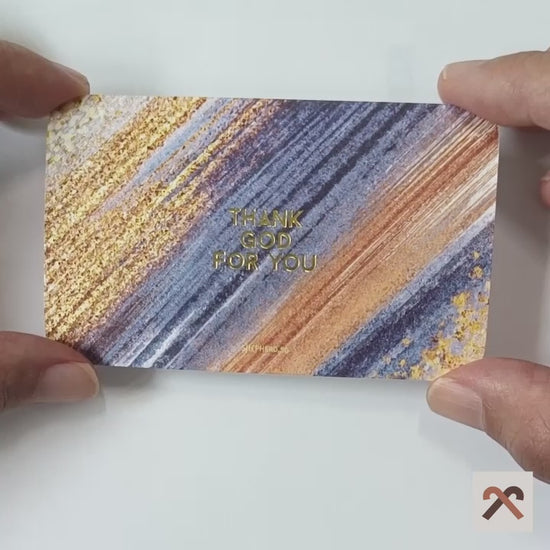 video of Christian gift cards designed by shepherd.sg with foil and embossed designs.