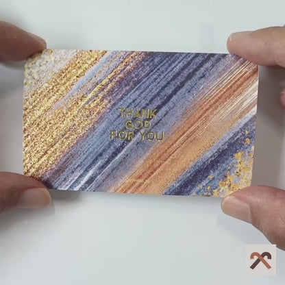 video of Christian gift cards designed by shepherd.sg with foil and embossed designs.