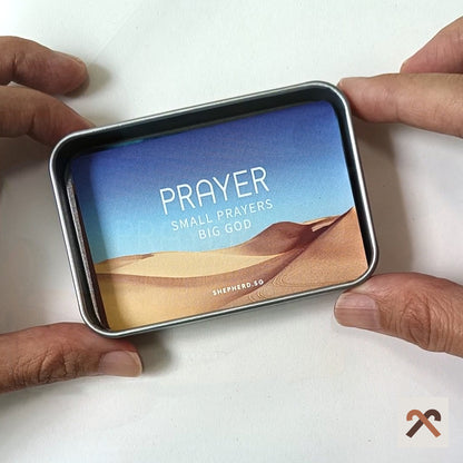 video of christian prayer cards in tin box designed by shepherd.sg